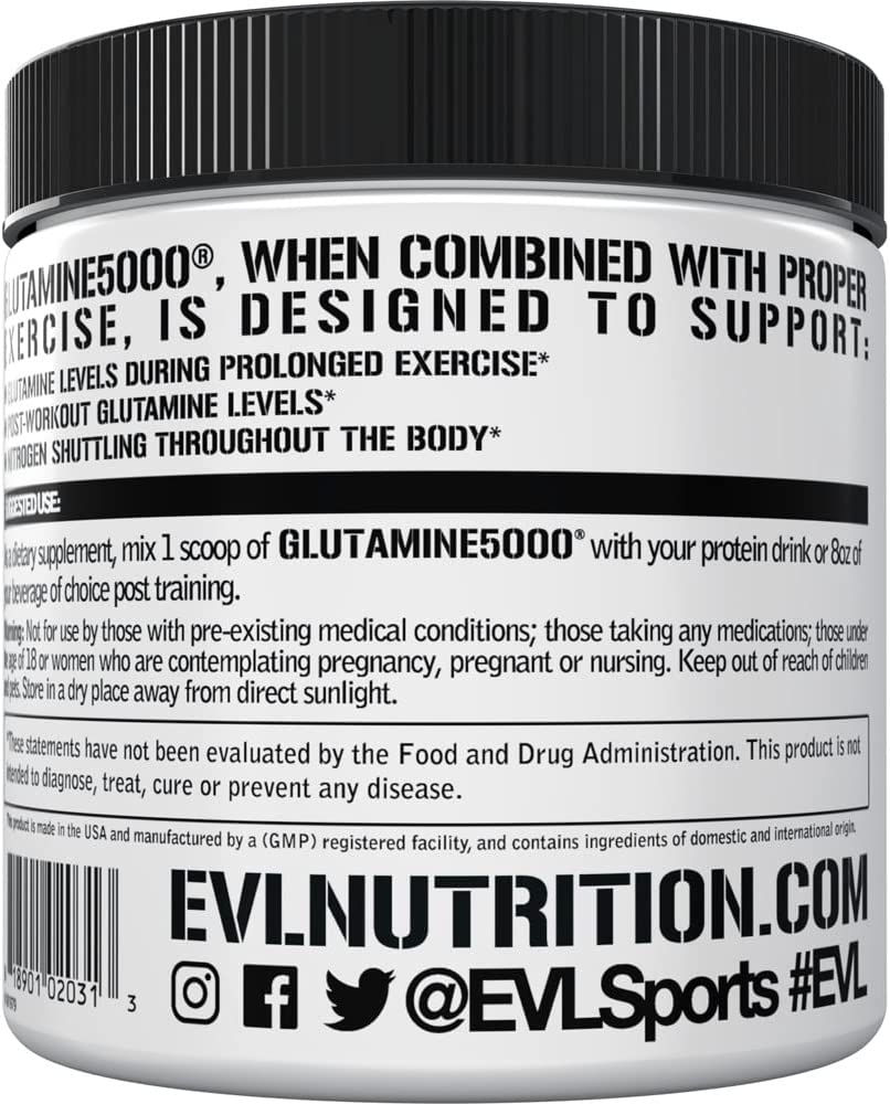 EVLution Nutrition  Ultra Pure Glutamine 5000