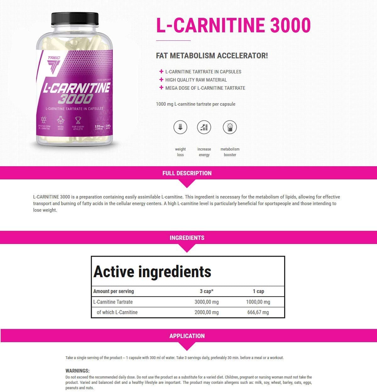 Trec Nutrition L-Carnitine 3000
