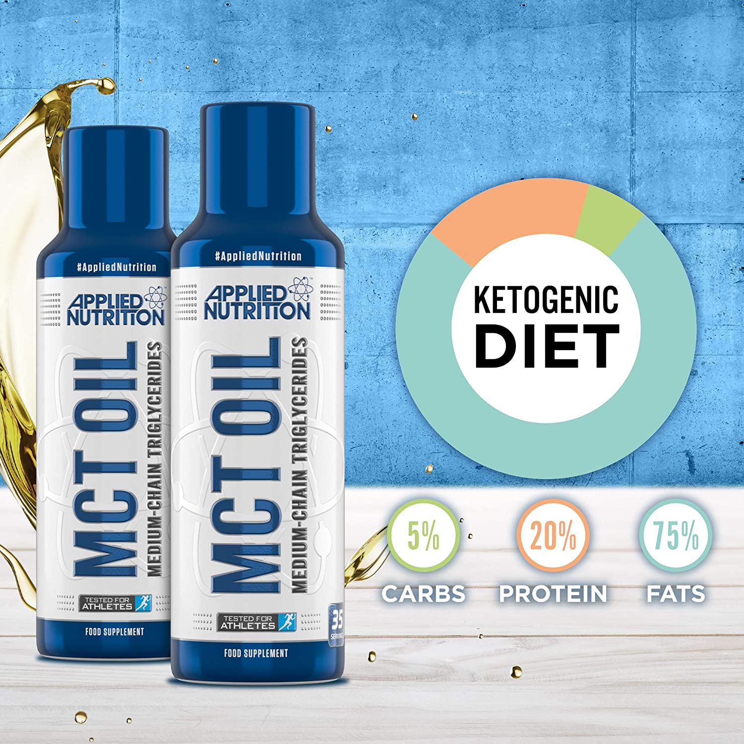 Applied Nutrition MCT Oil for Paleo, Keto & Low Carb Diets