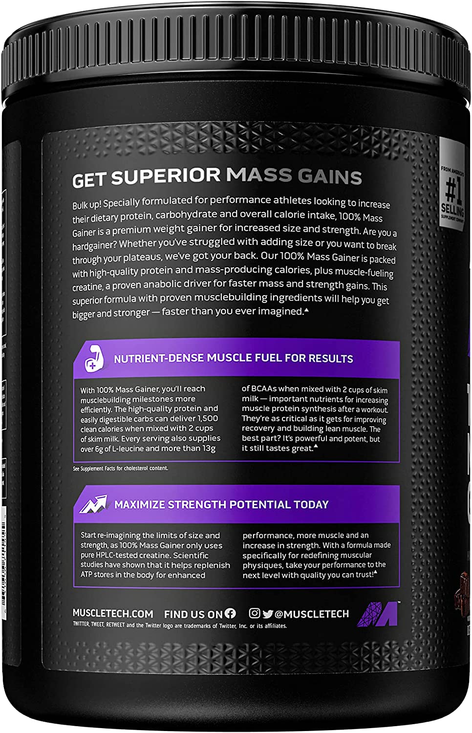 MuscleTech 100% Mass Gainer Protein