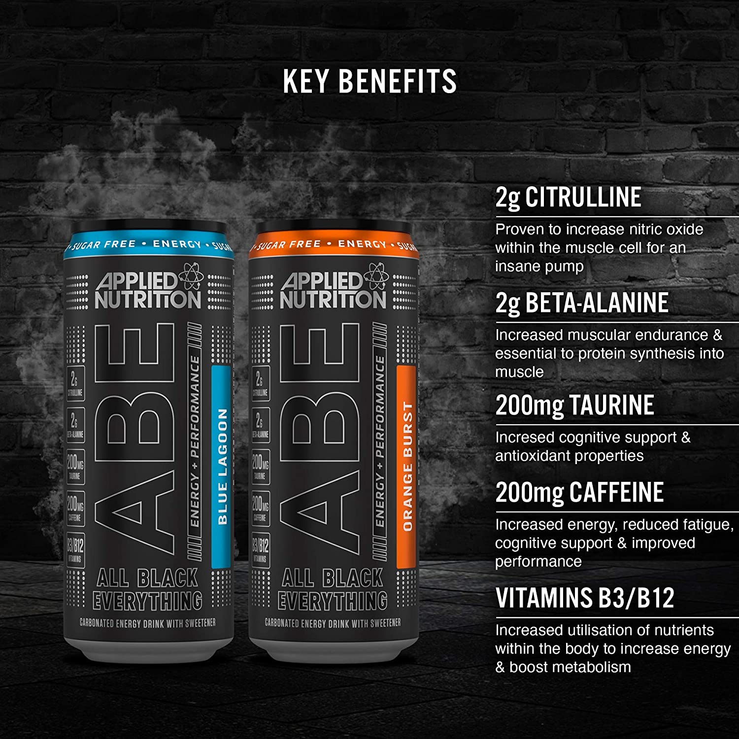ABE Energy + Performance Cans, 24 Cans x 330ml
