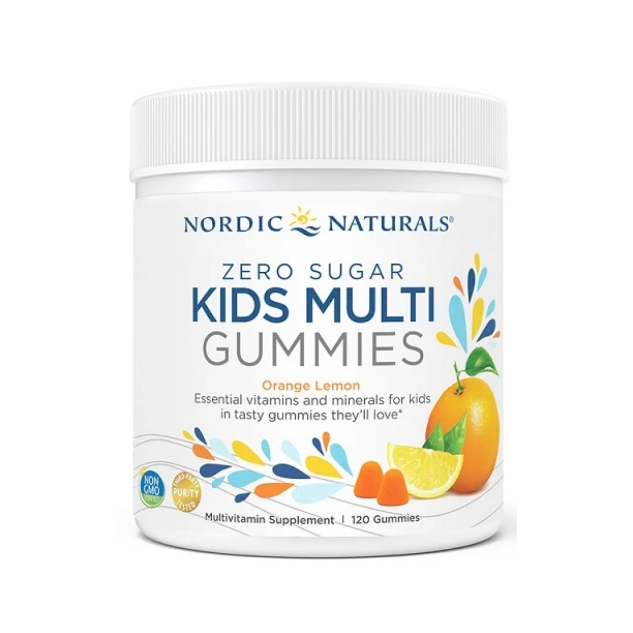Nordic Naturals Kids Multi Zero Sugar, Orange Lemon