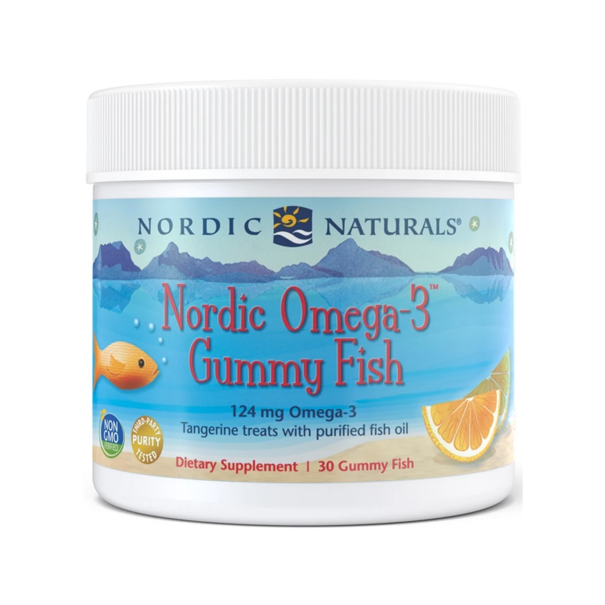 Nordic Naturals Nordic Omega-3 Gummies, 124mg Tangerine Treats